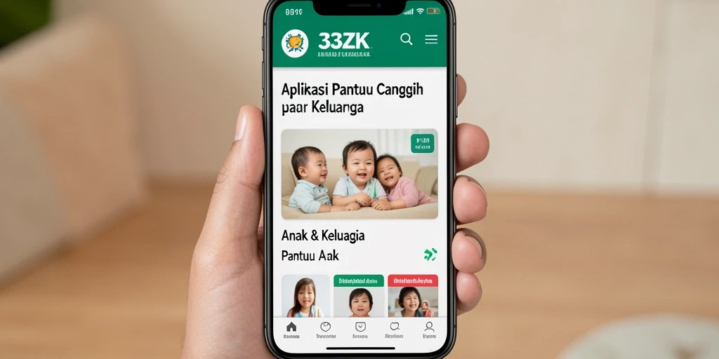 Tampilan antarmuka aplikasi 33ZK untuk Pantau Anak