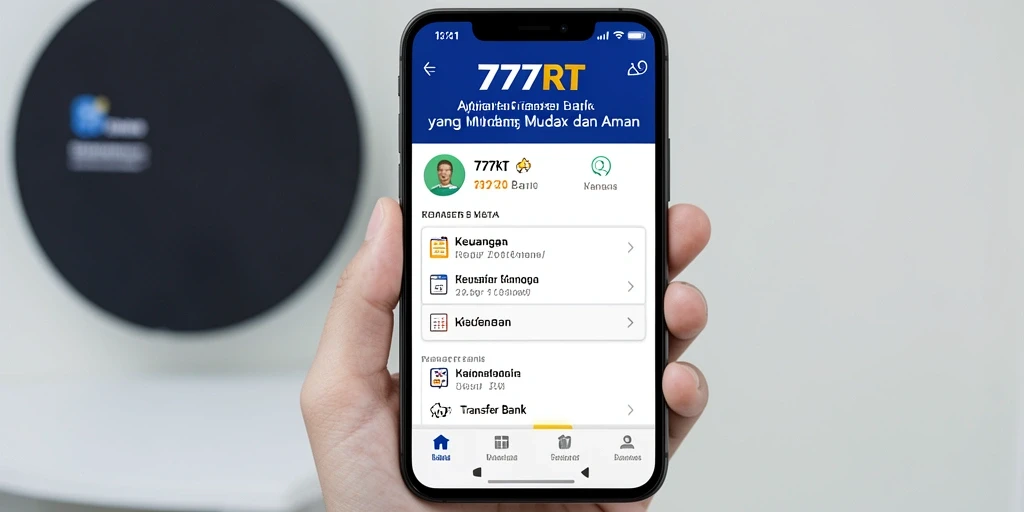 Tampilan antarmuka pengguna aplikasi 777RT yang modern dan intuitif.