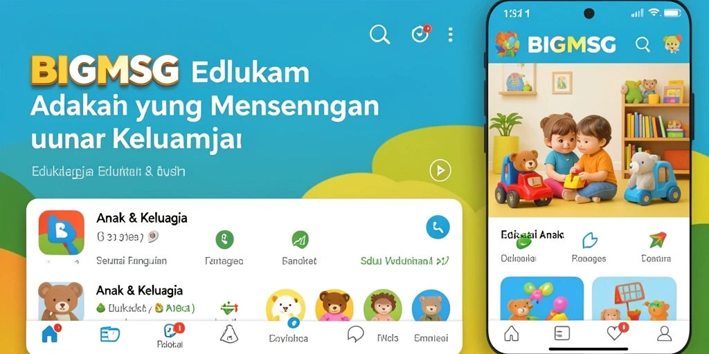 Tampilan antarmuka edukatif dan interaktif dari BIGMSG.