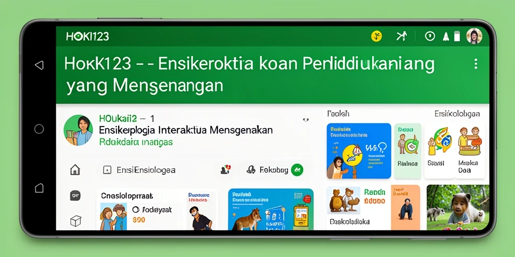 Antarmuka aplikasi HOKI123 dengan berbagai fitur edukasi.