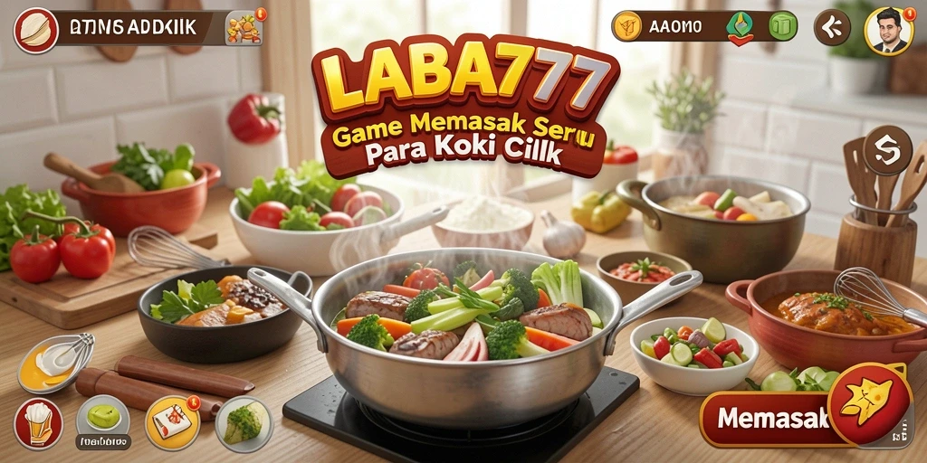 Tampilan antarmuka menarik dengan berbagai pilihan resep Memasak.