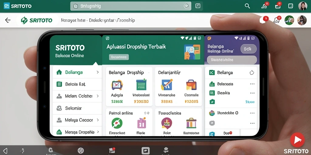 Antarmuka SRITOTO yang intuitif untuk proses Dropship.