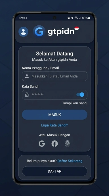 Masuk Akun gtpidn untuk Pengguna Android